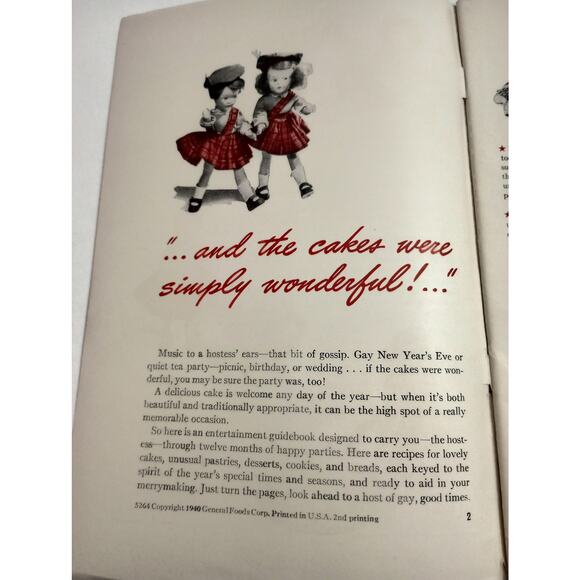 Vintage Cook Book Time For a Party A Hostess Book of Baking Recipes (bb2) - Picture 3 of 10
